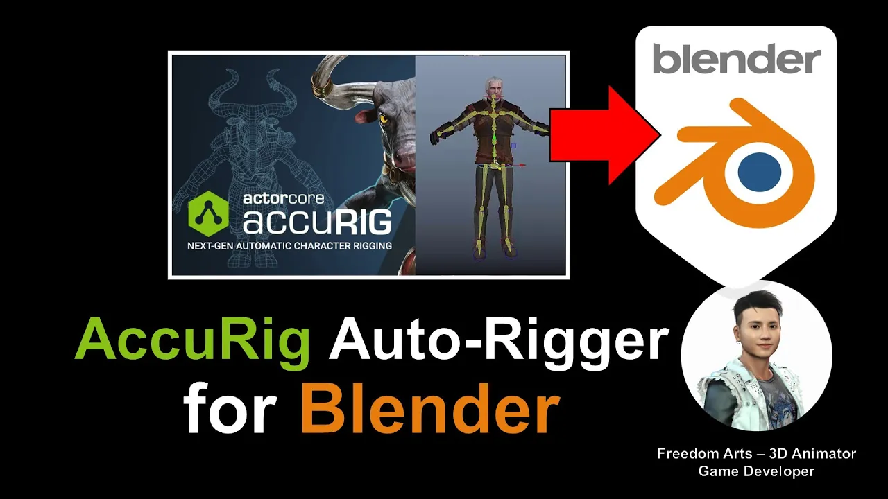 Rigging in 1 minute - AccuRig Auto-Rigger for Blender - Full Tutorial