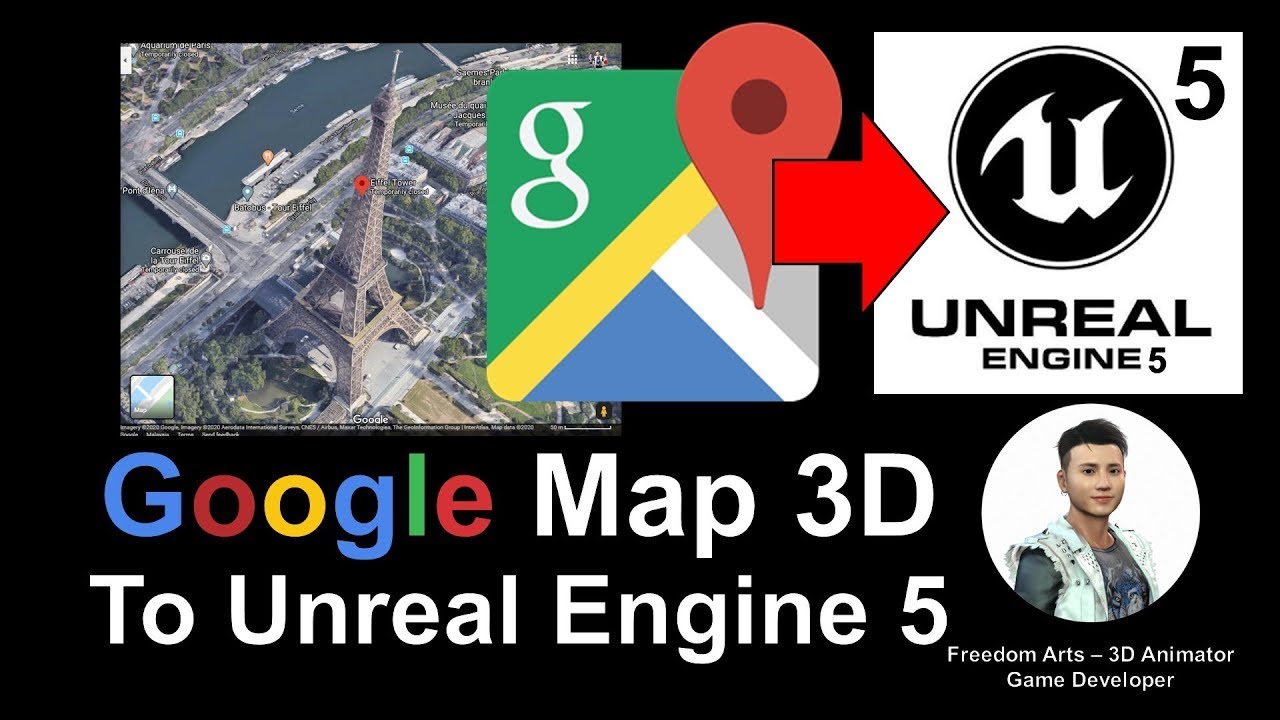 Google Map 3D to Unreal Engine 5 – UE5 Full Tutorial – (English Subtitles)