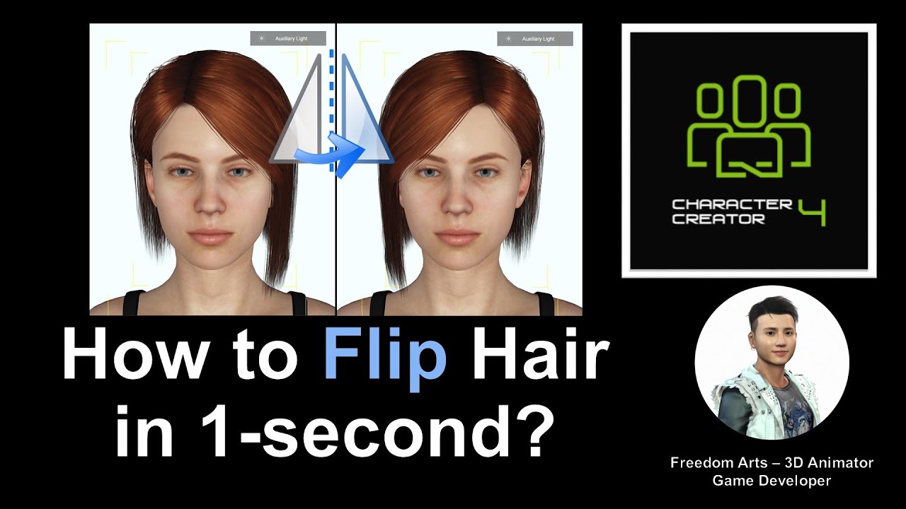 How to Flip CC4 Hairstyle? Character Creator 4 Tutorial