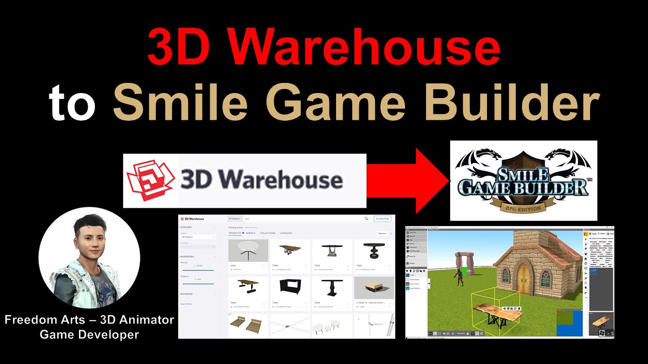 3D Warehouse to Smile Game Builder