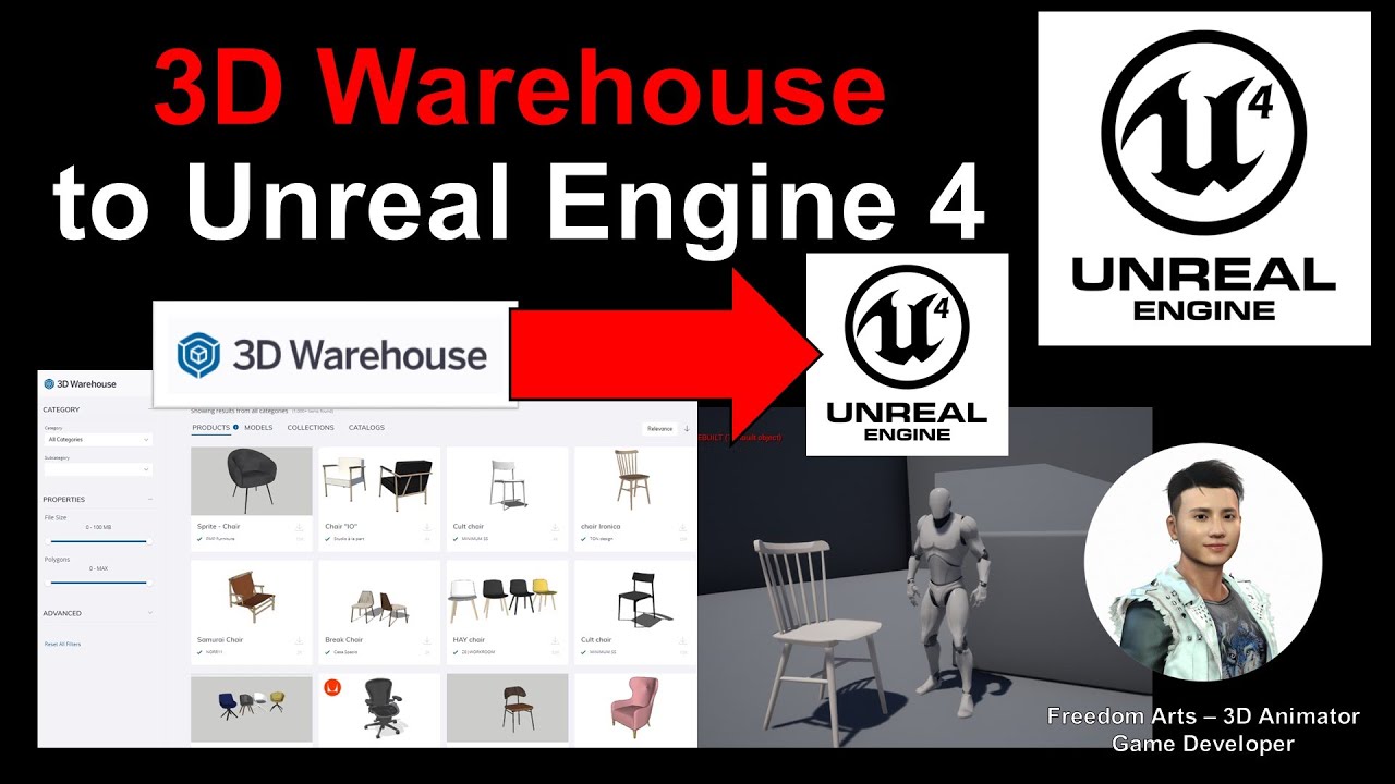 3D Warehouse to Unreal Engine – Full Tutorial