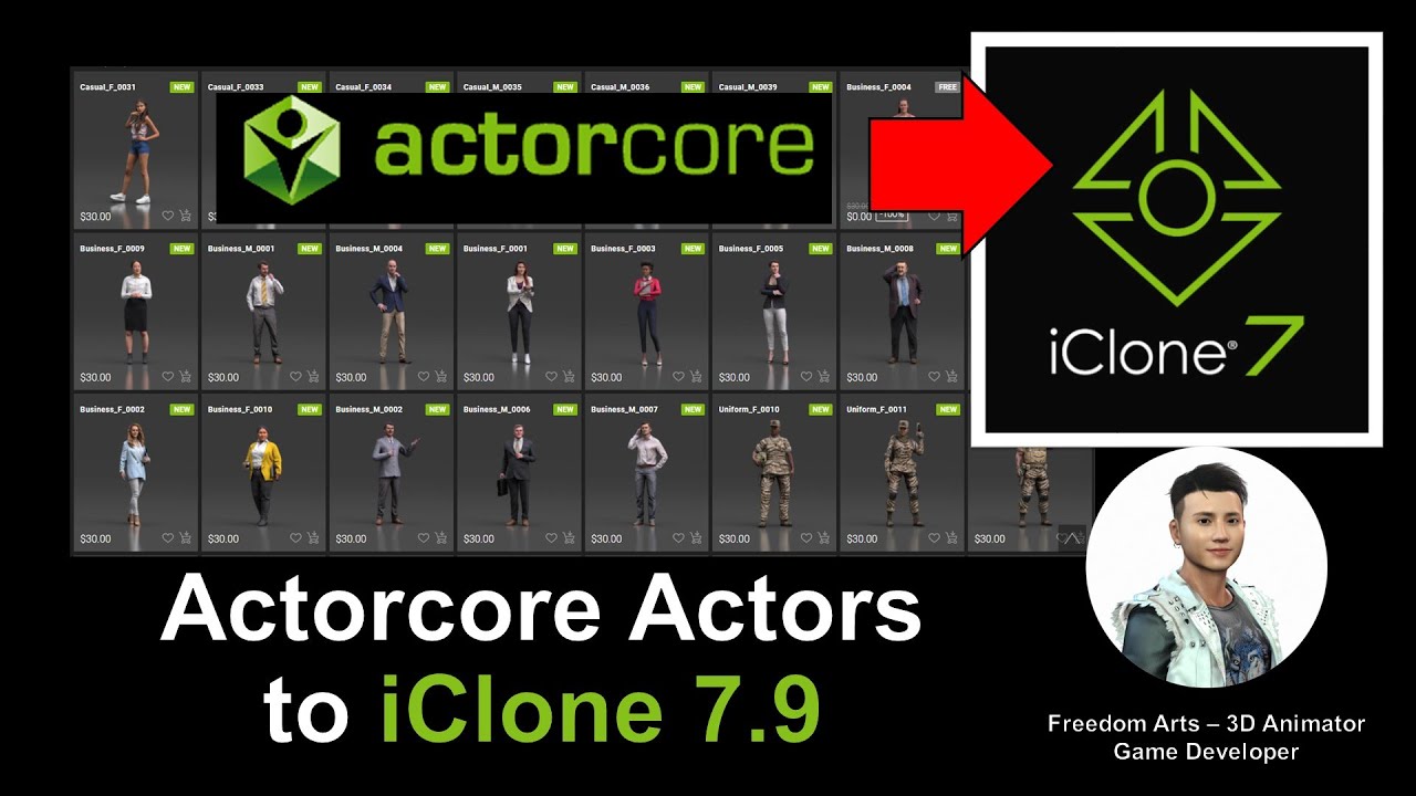 Actorcore actors to iClone 7.9 – Full Tutorial