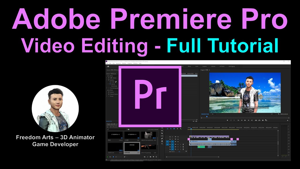 Adobe Premiere Pro full tutorial – Video Editing