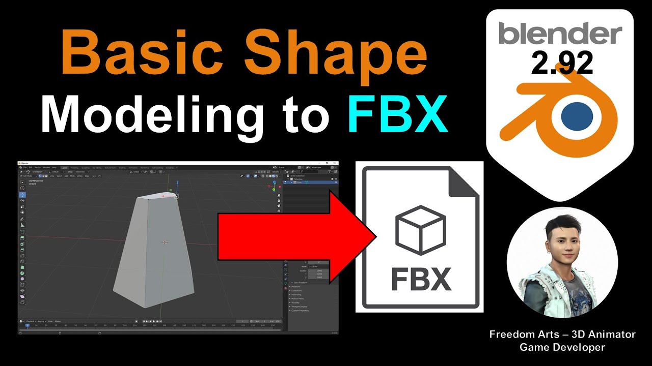 Basic Shape Modeling to FBX – Blender 2.92 Tutorial