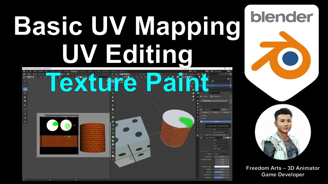 Basic UV Mapping, UV Editing, and Texture Paint – Blender 2.92 Tutorial