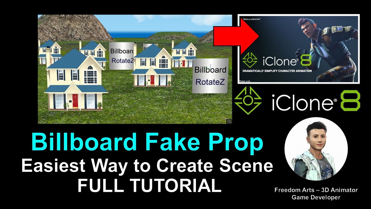 Billboard – Easiest Way Create big Scene – iClone 8 3D Animation Tutorial