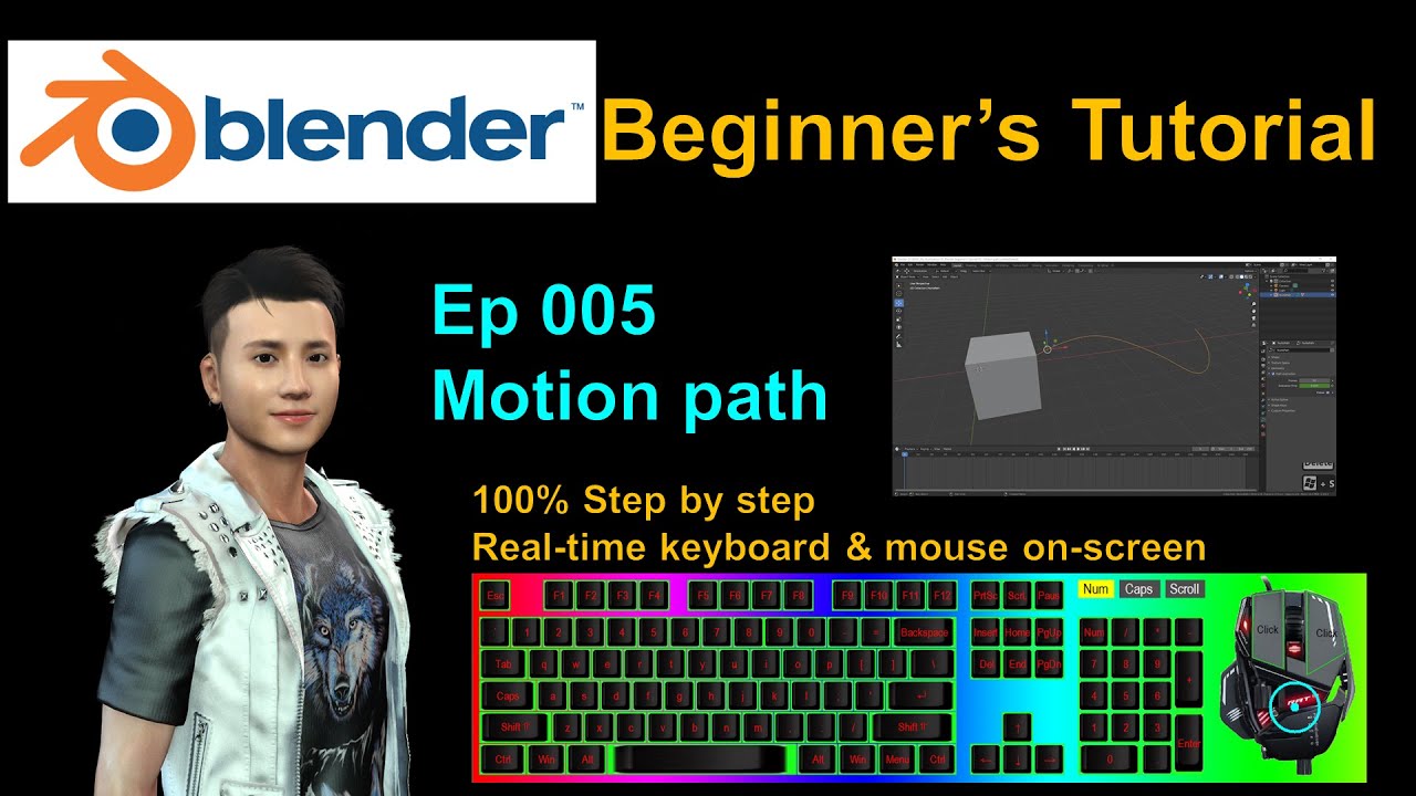Blender Beginner’s tutorial – Motion path, let object move through a path