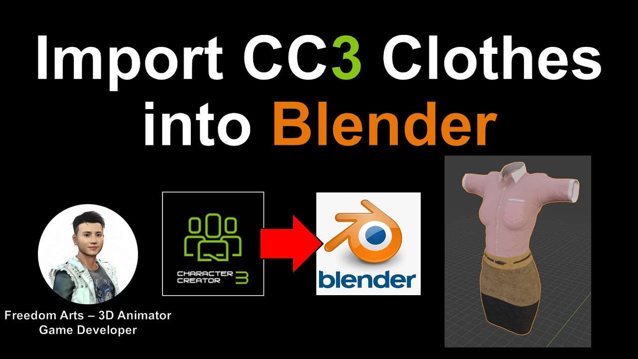 CC3 Clothes to Blender