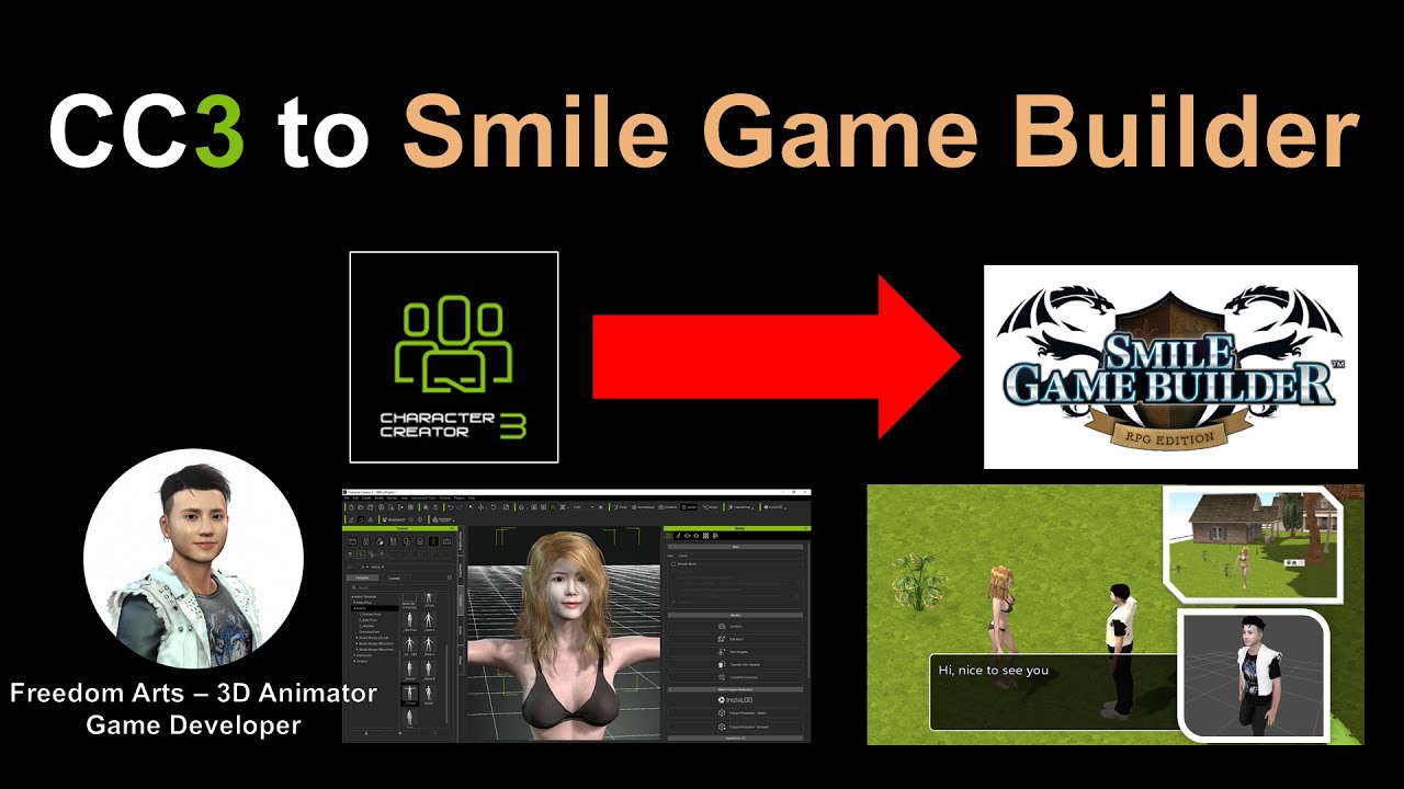 CC3 to Smile Game Builder (Method 1) – Maya reduce bones