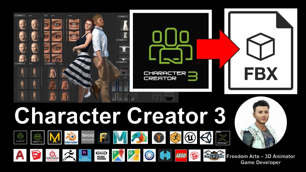 Character Creator 3 to FBX – 3D Modeling Animation & Game Dev Tutorial