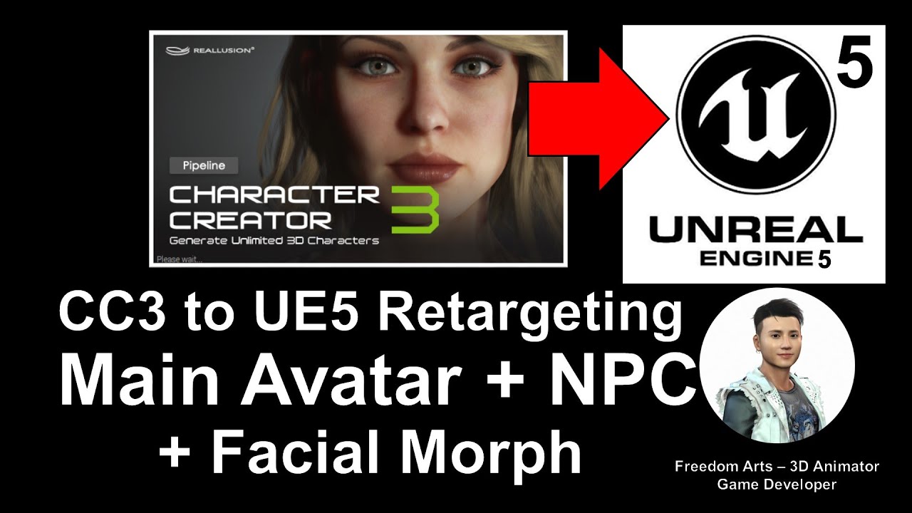 Character Creator 3 to Unreal Engine 5 – Retargeting + Facial Morph + Main Avatar + NPC – Tutorial