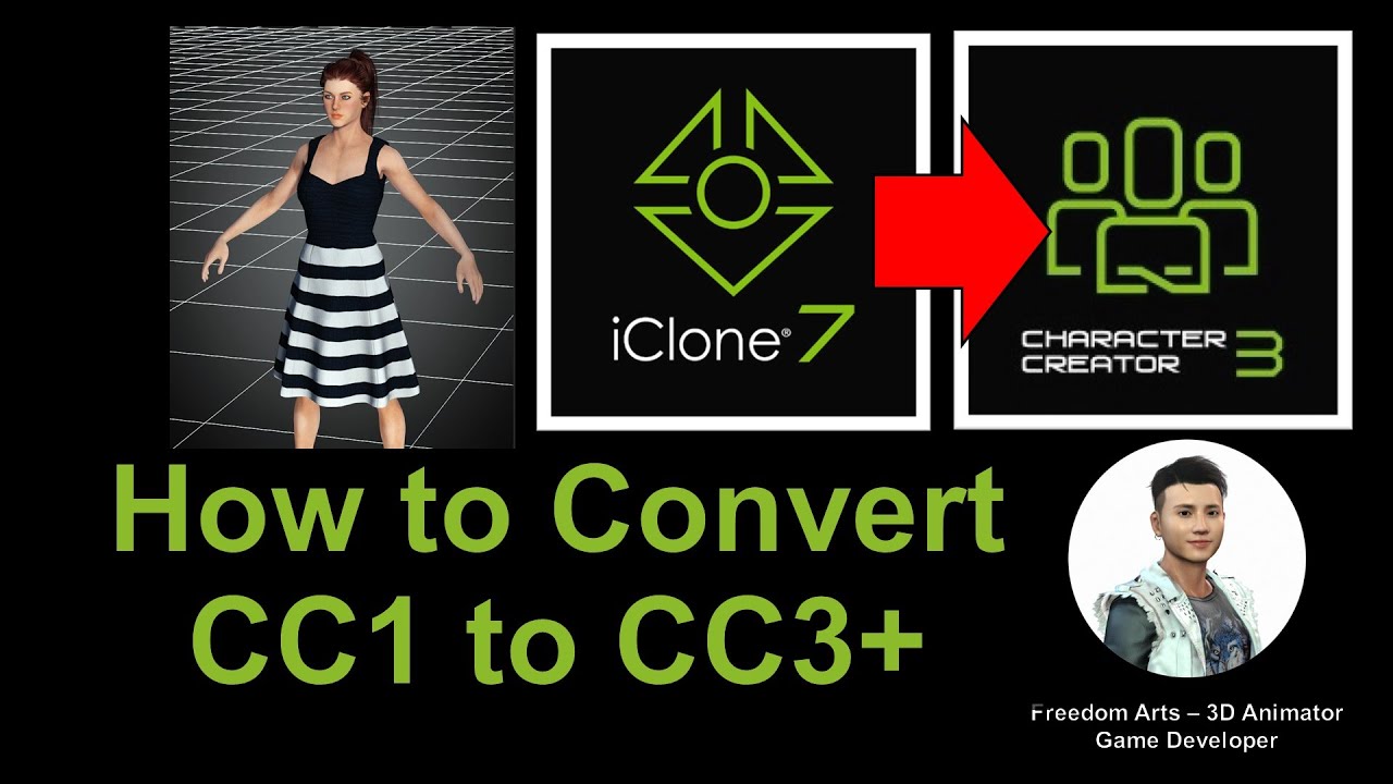 Convert CC1 avatar to CC3+ Character Creator 3.4 Tutorial