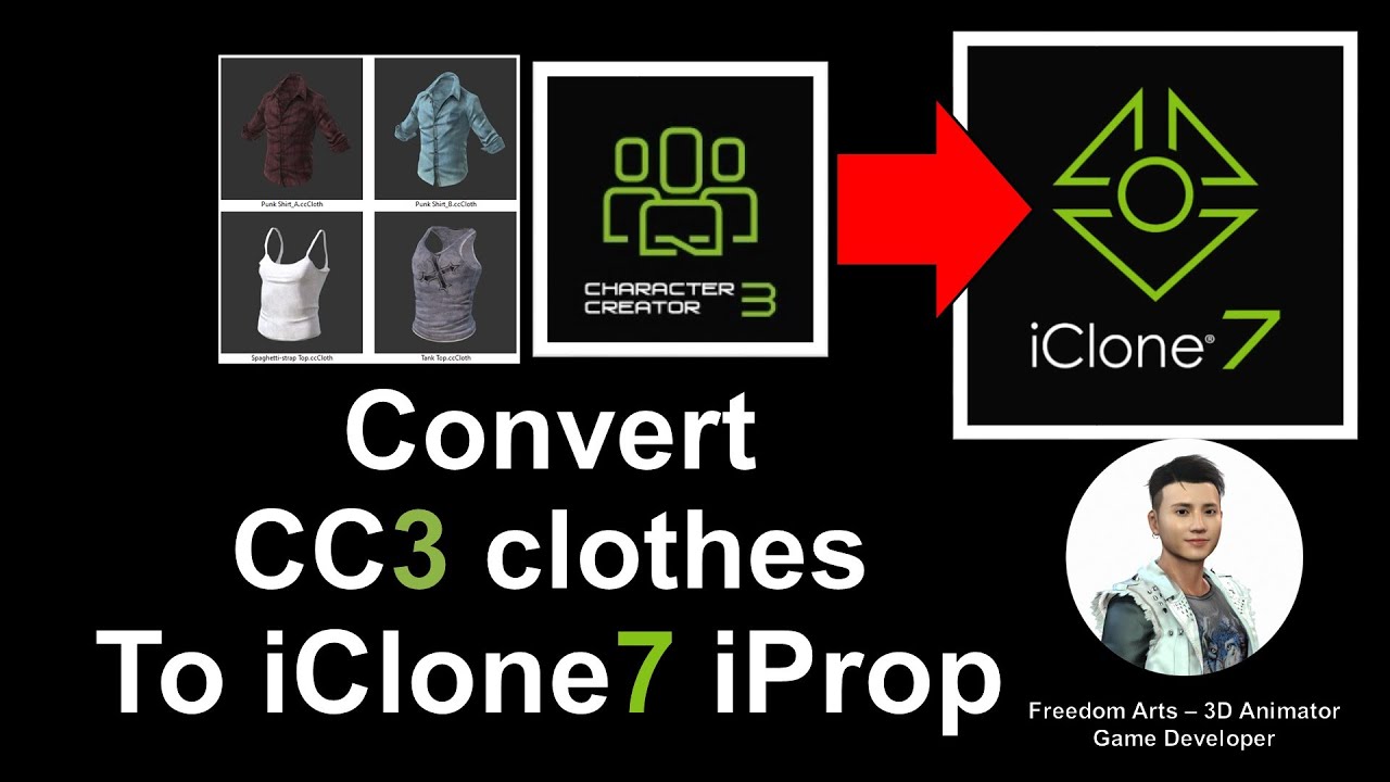 Convert CC3 Clothes to iClone iProp – Character Creator 3 iClone 7 Tutorial