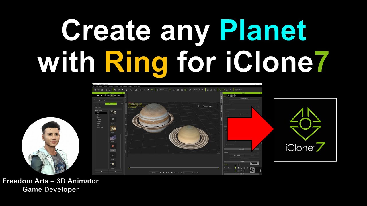 Create Any planet with Ring in iClone