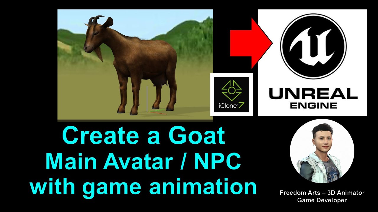 Create a goat main avatar / NPC for Unreal Engine with animation – iClone + UE Tutorial