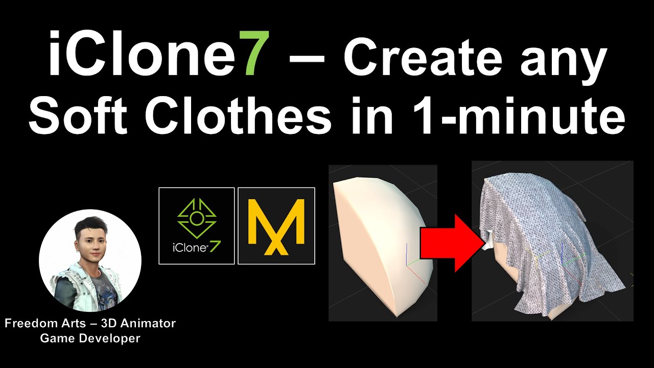 Create any soft clothes for iClone by using Marvelous Designer