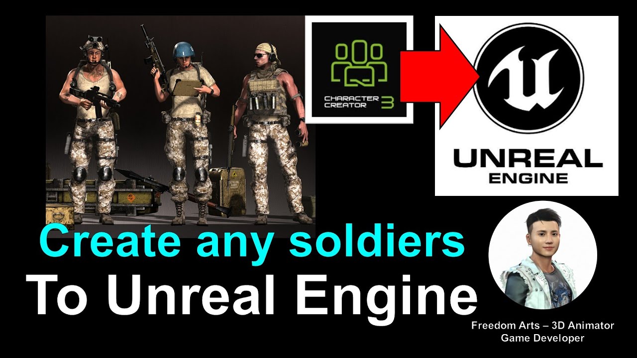 Create any soldier for Unreal Engine – Full Tutorial – Character Creator 3 to Unreal Engine