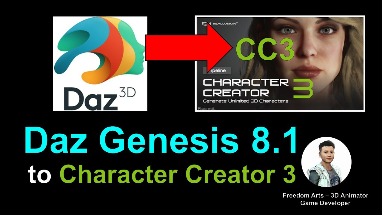Daz Genesis 8.1 to Character Creator 3 – CC3 Full Tutorial