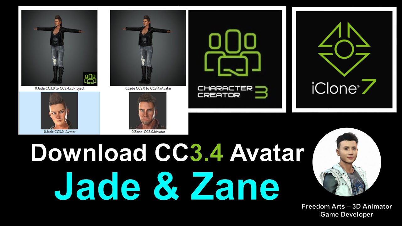 Download Jade and Zane CC3.4 – Character Creator 3.4 Sharing