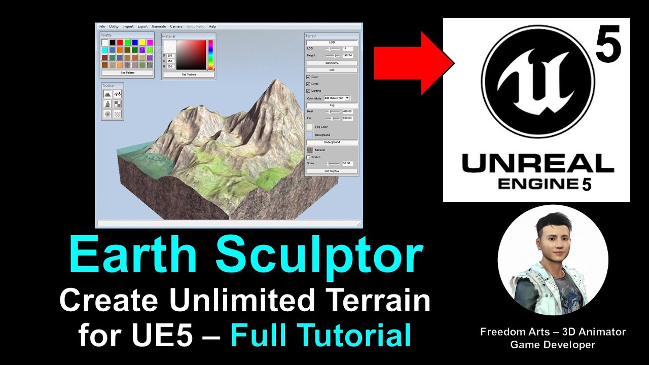 Earth Sculptor to Unreal Engine – Terrain Creator – Terrain Generator – Tutorial