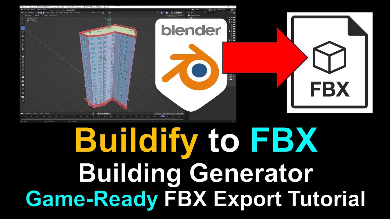 Easy 3D Building Creation with Buildify: Game-Ready FBX Export Tutorial for Blender