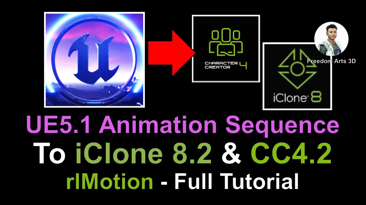 Export Unreal Engine 5.1 Animation Sequence to iClone 8.22 and Character Creator 4.22 as rlMotion