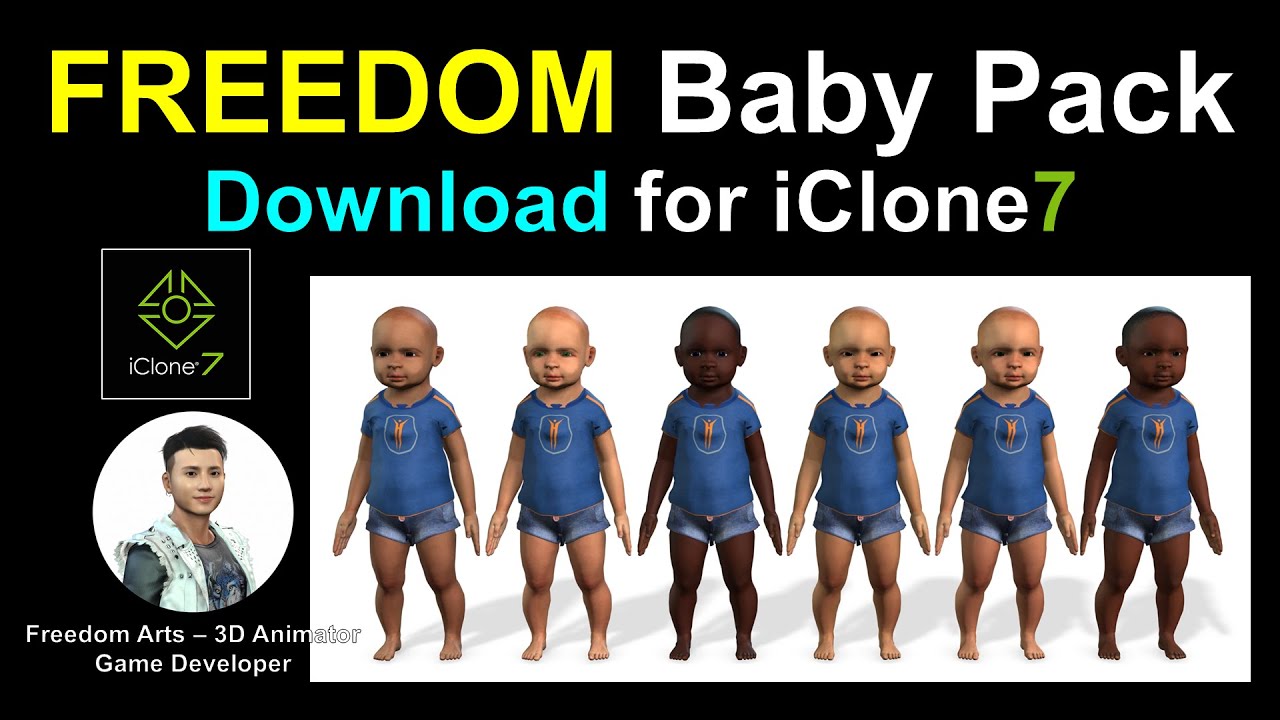 FREEDOM World Baby Pack, 5 iAvatar for iClone 7