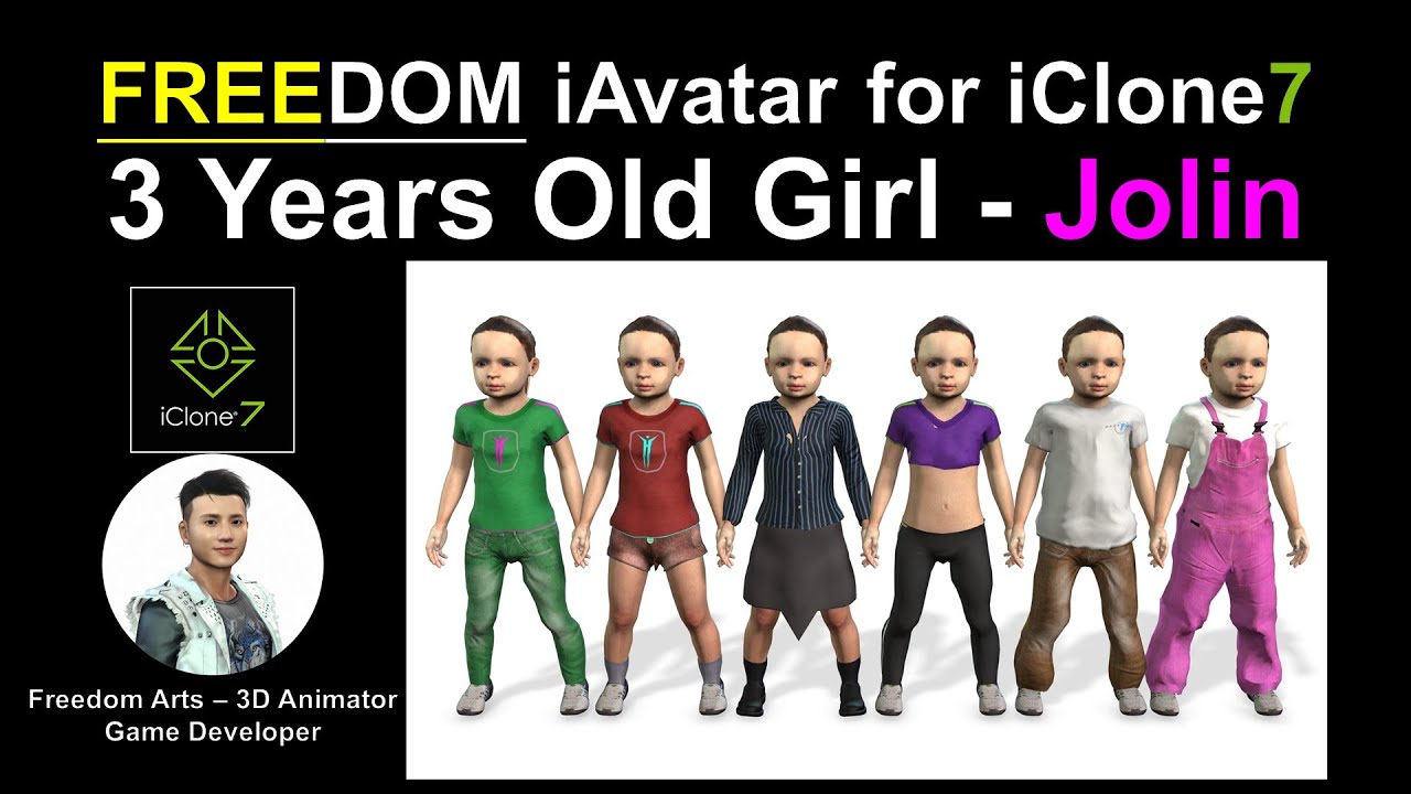 FREEDOM iAvatar for iClone 7 – Jolin 3 Years Old