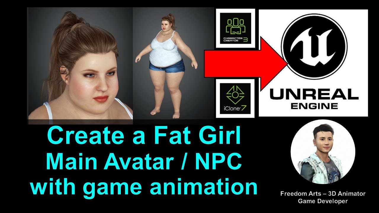 Fat Girl CC3 to Unreal Engine – Character Creator 3.4 + UE Tutorial