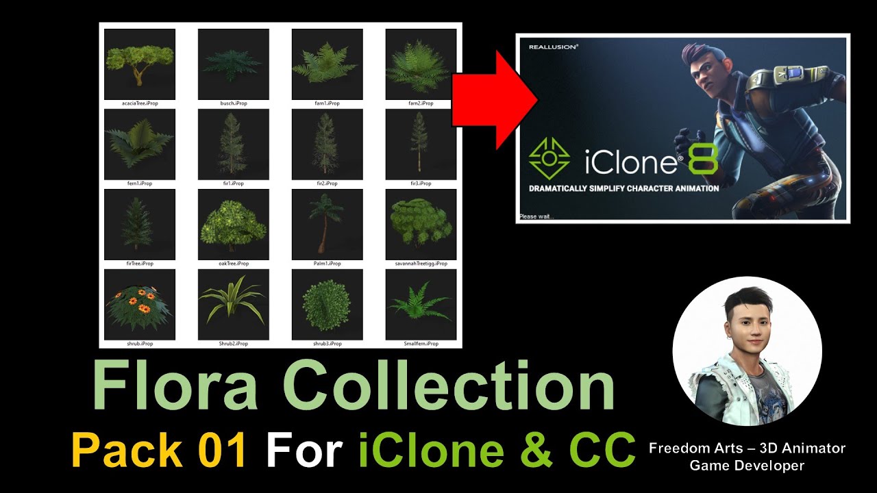 Flora Collection Pack 01 – iClone 7 & 8 & Character Creator 4