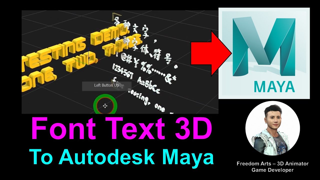 Font Text 3D to Autodesk Maya – Full Tutorial – SketchUp