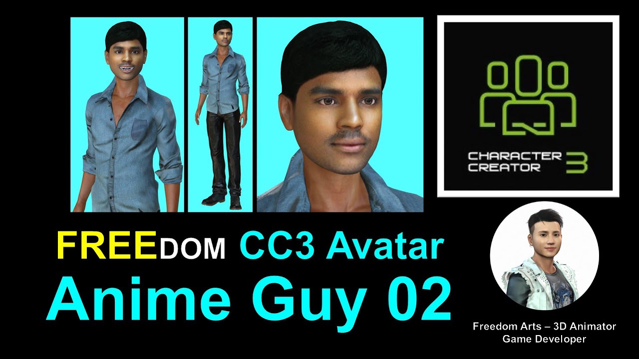 Freedom CC3 Anime Guy 02 – Character Creator 3 Contents Free Sharing