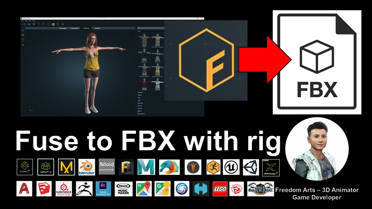 Fuse to FBX with rig – 3D Modeling Animation & Game Dev Tutorial