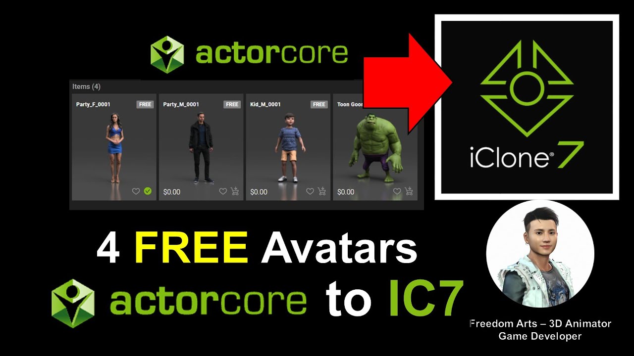 Get 4 FREE ActorCore avatars for iClone 7 – ActorCore Tutorial