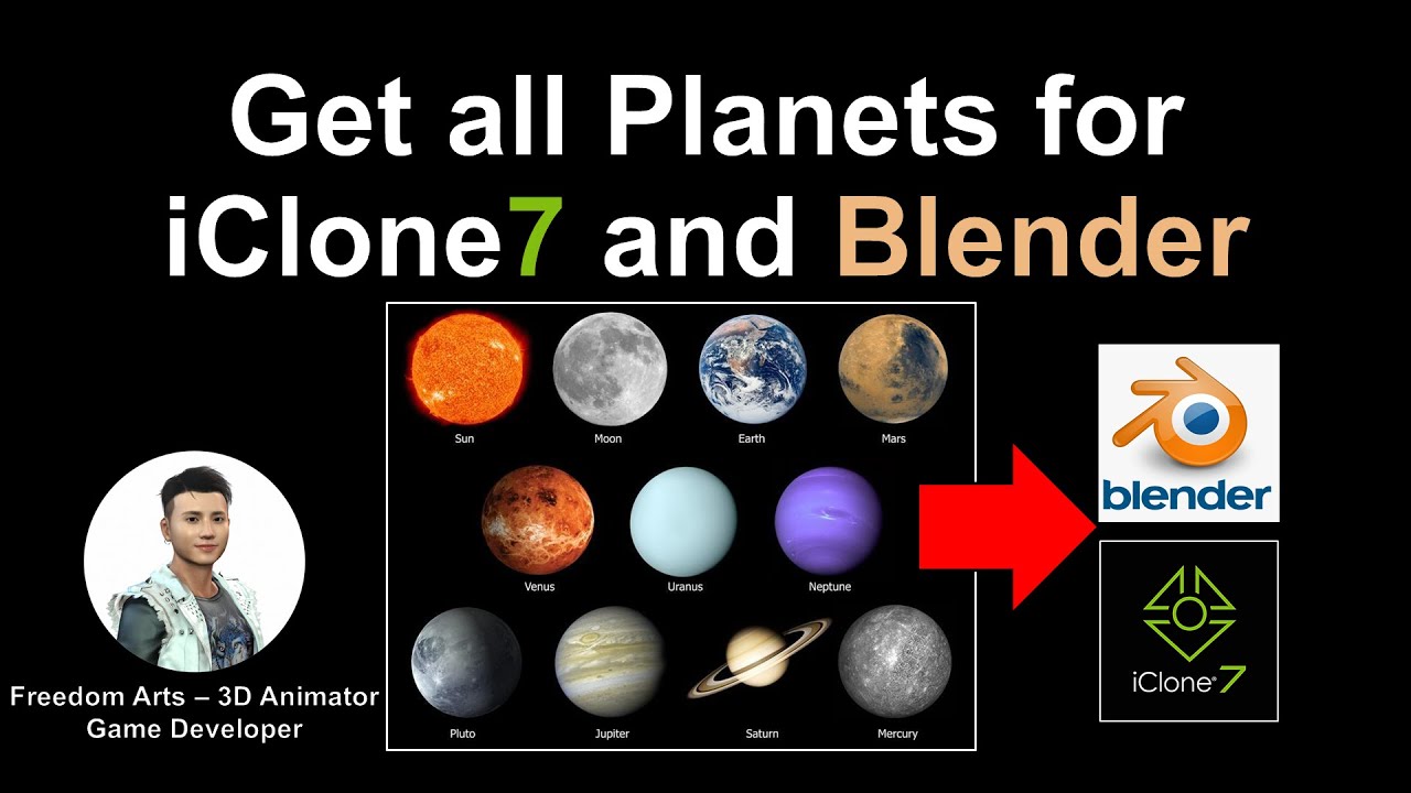 Get all Planets for iClone and Blender