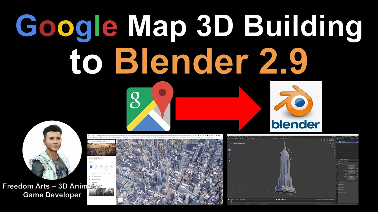 Google Map 3D Building to Blender