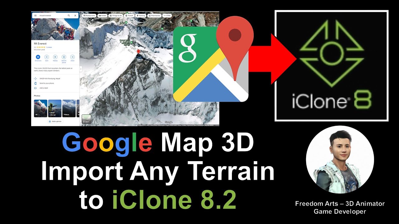 Google Map 3D Terrain to iClone 8.2 – Full Tutorial