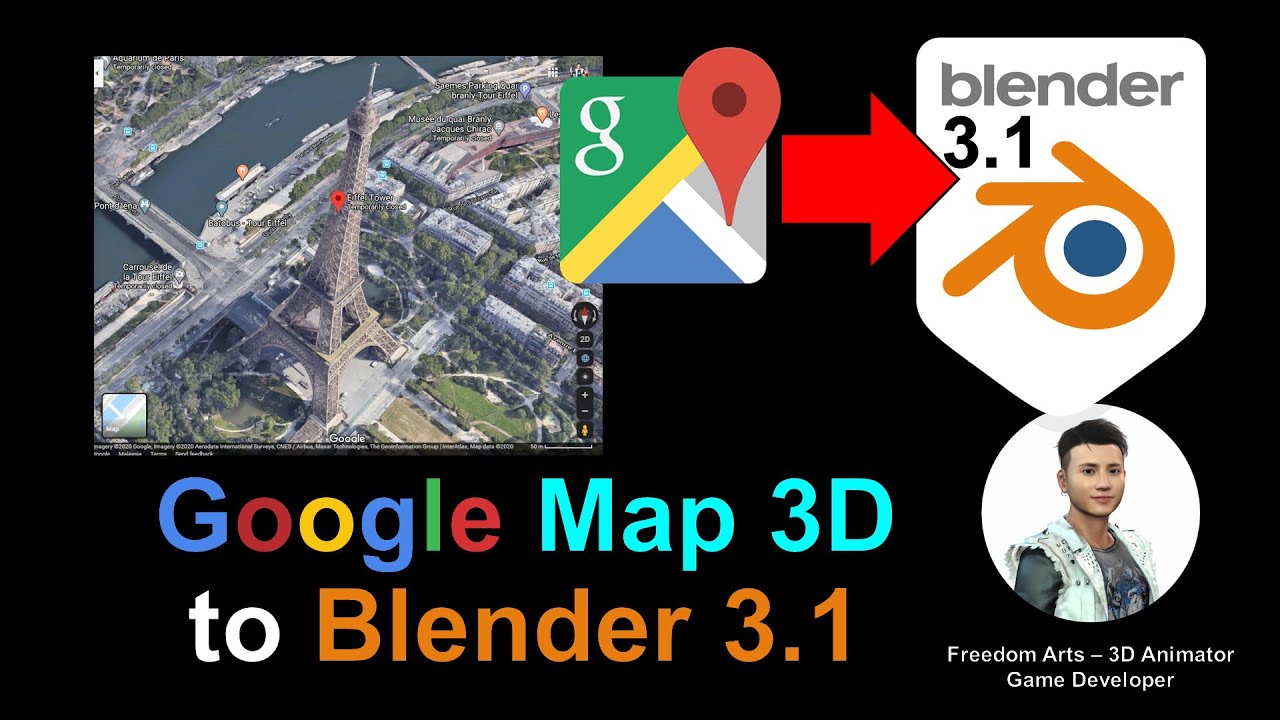 Google Map 3D to Blender 3.1 – Full Tutorial April 2022