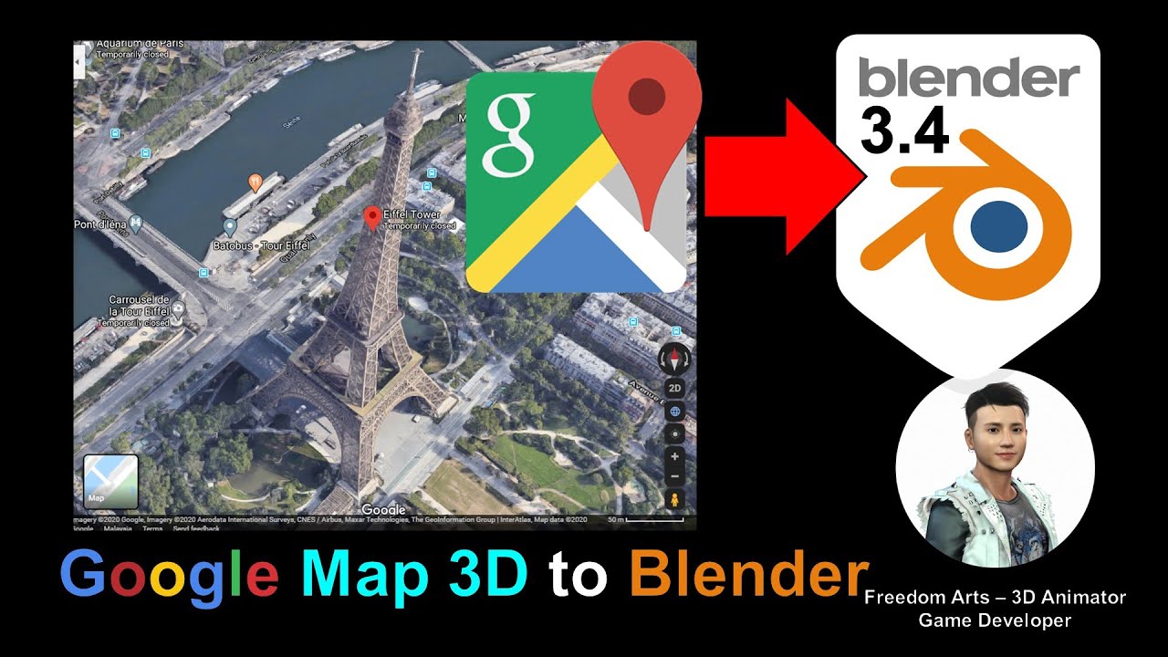Google Map 3D to Blender 3.4 – Full Tutorial