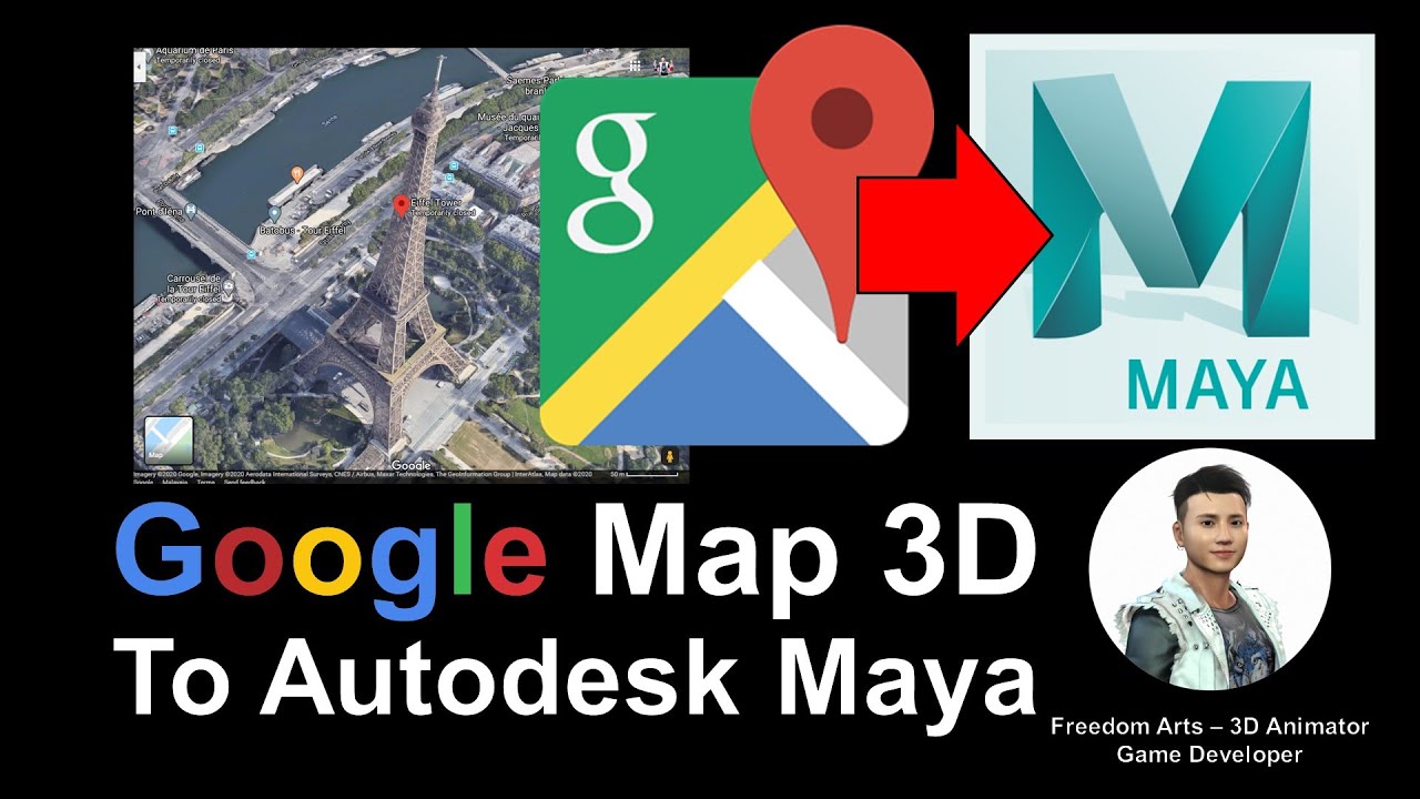 Google Map 3D to Maya 2019 – Maya Full Tutorial
