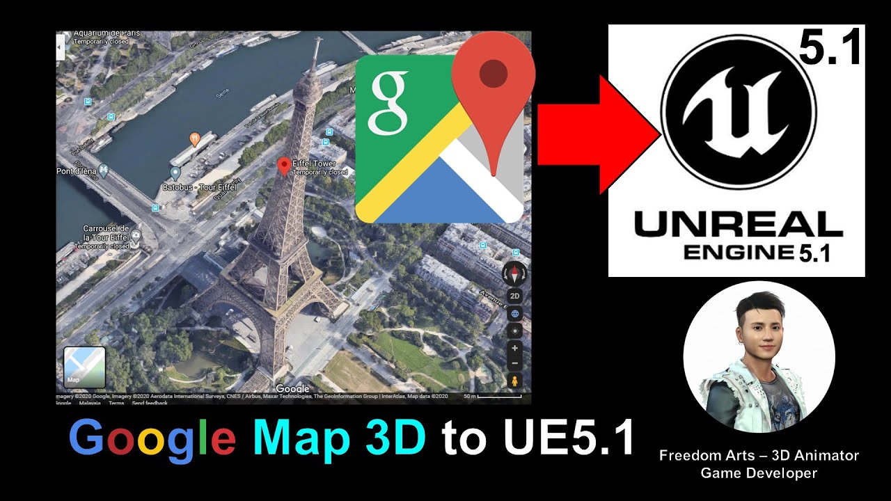 Google Map 3D to Unreal Engine 5.1 – Full Tutorial