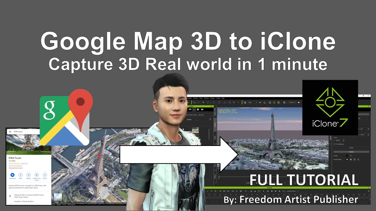 Google Map 3D to iClone