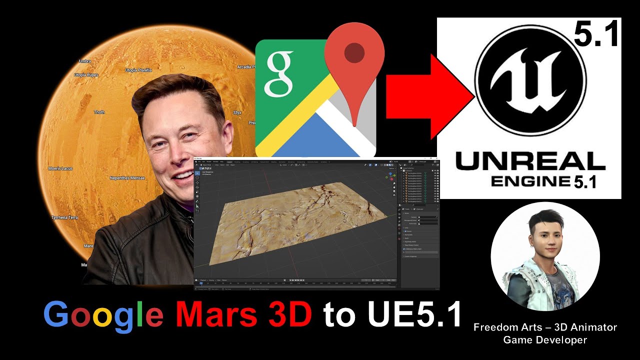 Google Mars 3D to Unreal Engine 5.1 Terrain – Full Tutorial
