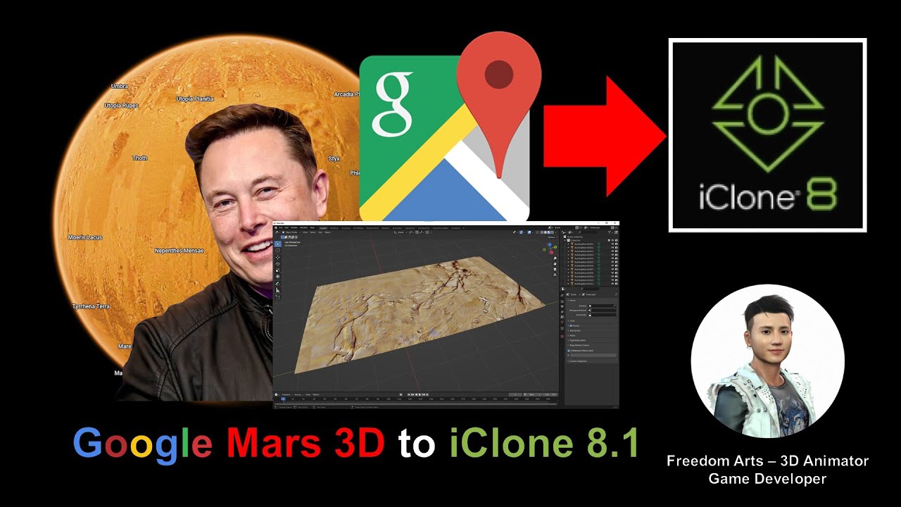Google Mars 3D to iClone 8.1 – Full Tutorial – Google Map 3D