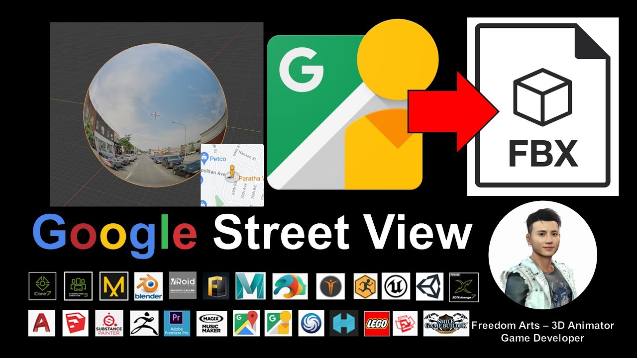 Google Street View to FBX – 3D Modeling Tutorial – Panorama