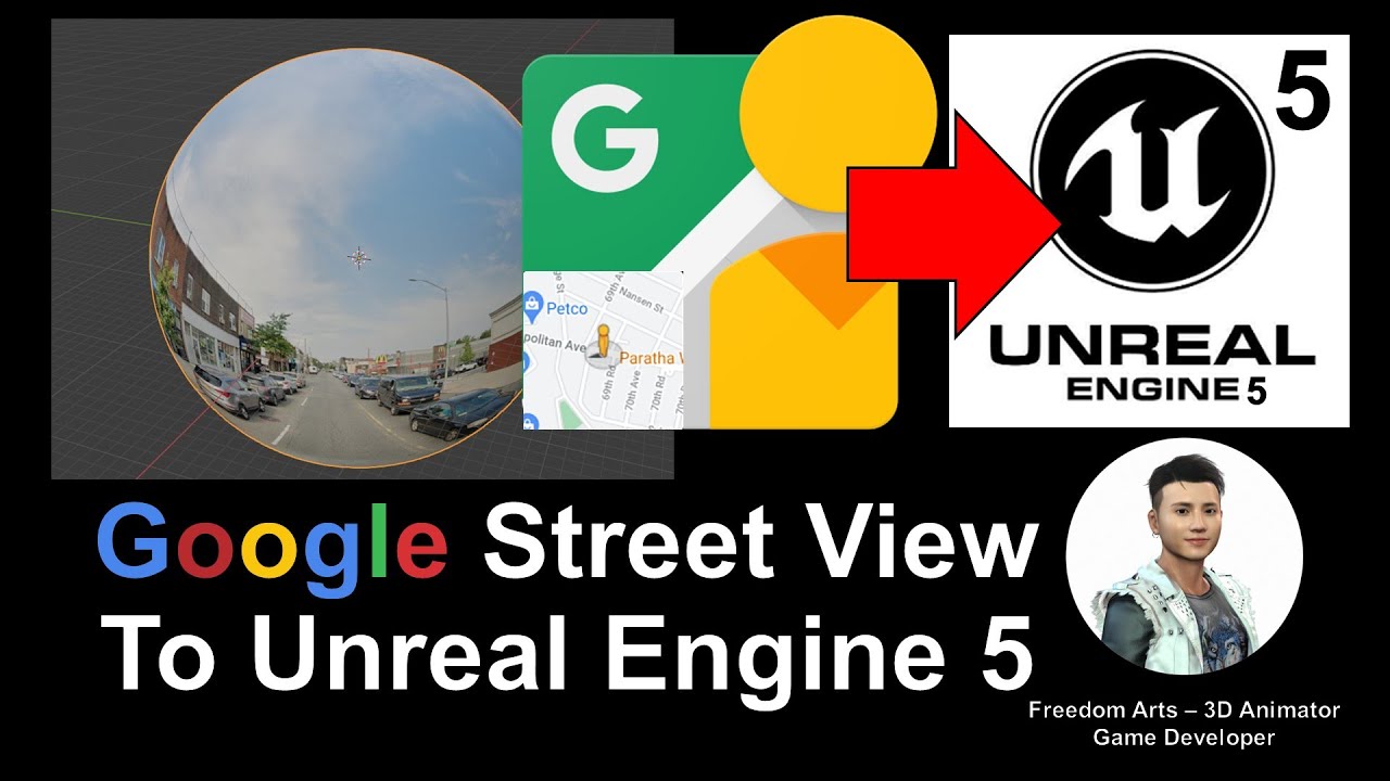 Google Street View to Unreal Engine 5 – Full Tutorial (English Subtitle)