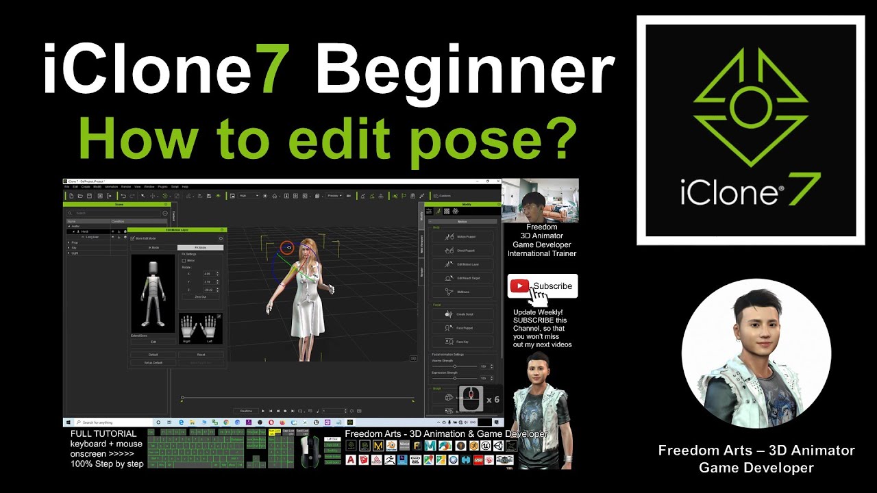 How to Edit Pose – iClone 7 Tutorial