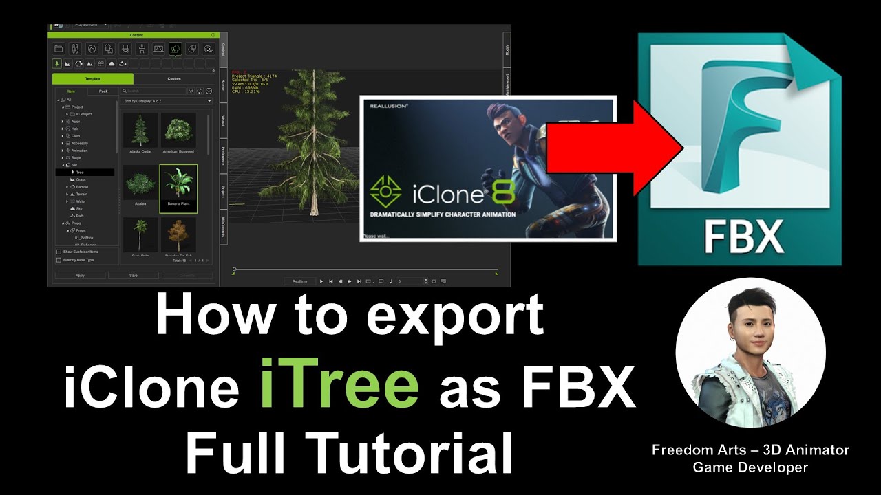How to Export iClone Tree as FBX? – iClone 8 Tutorial