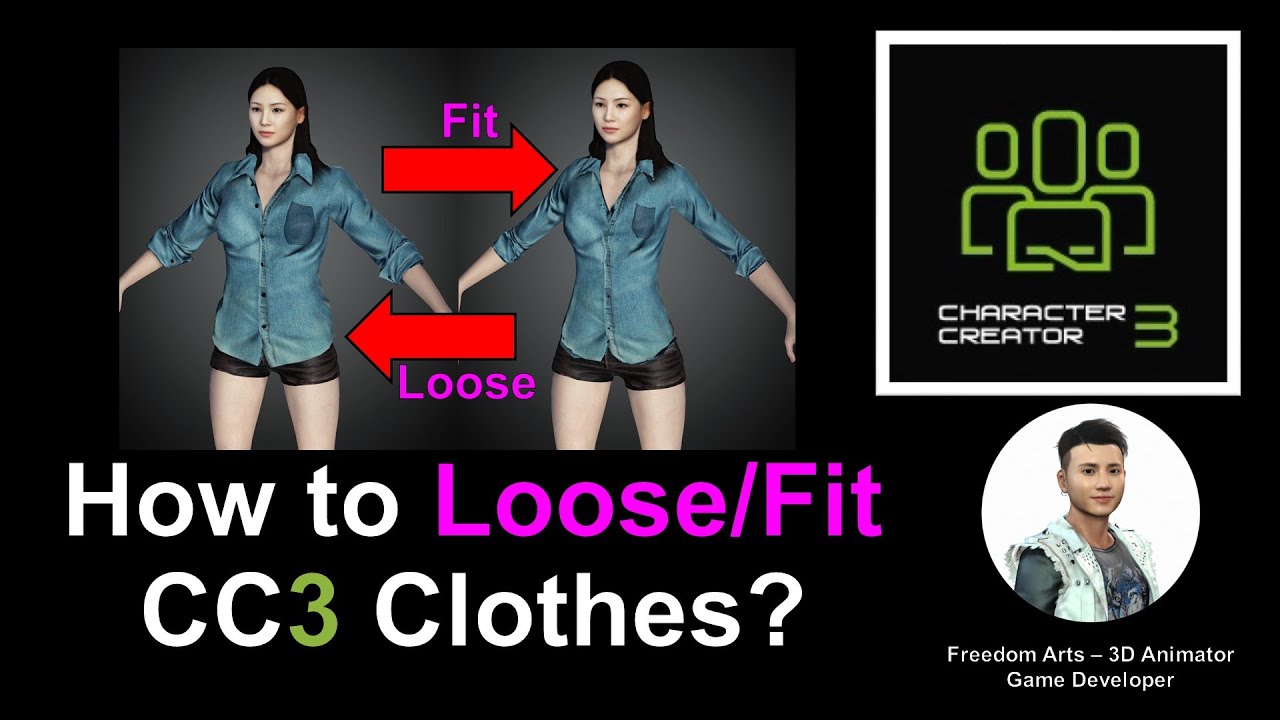 How to Loose or Fit a Cloth – Character Creator 3.4 Tutorial