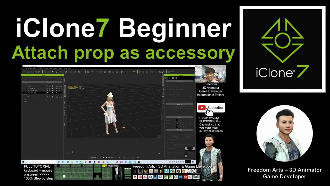 How to attach prop as accessory – iClone 7 Tutorial